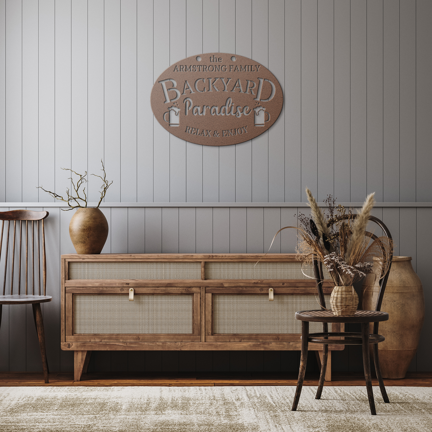 Personalized_Backyard_Sign_Copper_Rustic_Hallway_Mockup.png